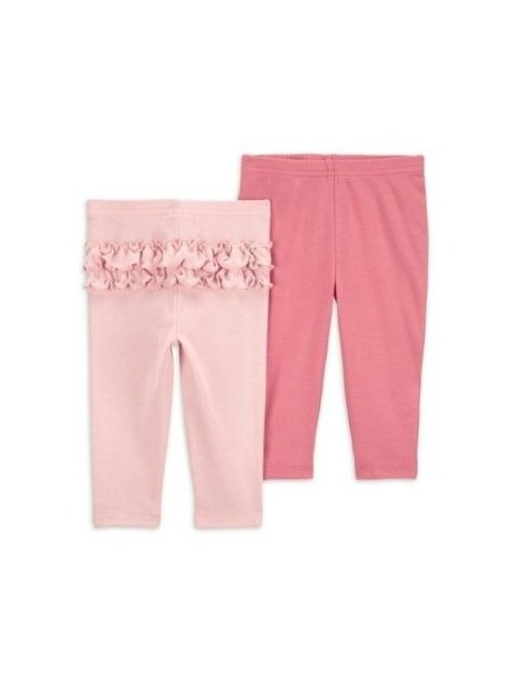 Carters Child Of Mine 2-Pack Preemie Baby Pants Pink & Coral Cotton Blend
